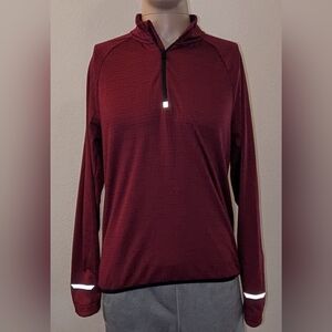 Champion Maroon Quarter-Zip Sweatshirt